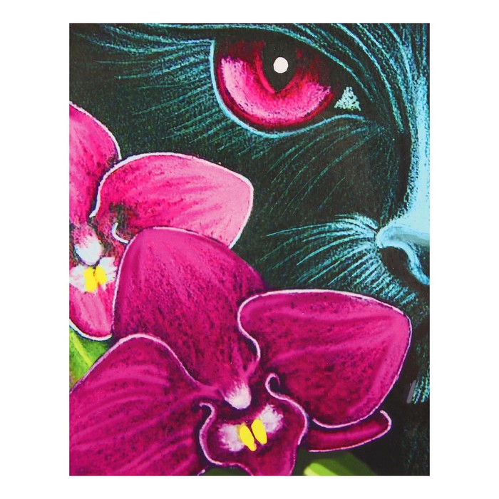 Алмазная картина "Лиловый взгляд" 17*21 см