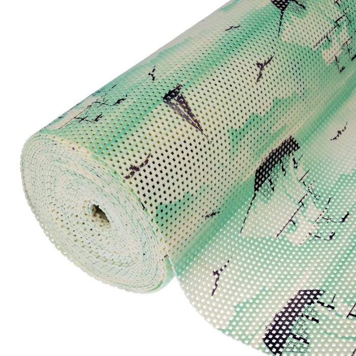 Коврик напольный ПВХ 0,65м х15м "Морской" голубой V20BL