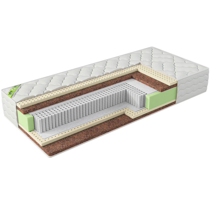 Матрас LETTO Natural Plus, размер 120х195 см, высота 24 см, жаккард х/б