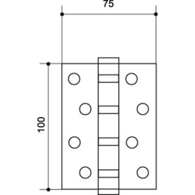 

Петля универсальная Armadillo 500-C4 100x75x3 GP, цвет золото, 1 шт.