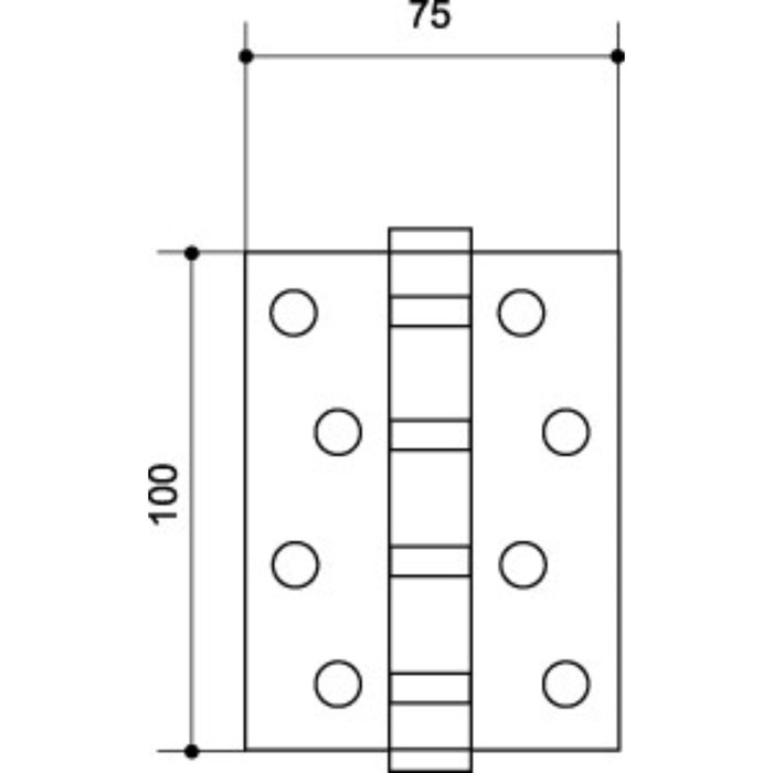 Петля универсальная Armadillo 500-C4 100x75x3 GP, цвет золото, 2 шт.