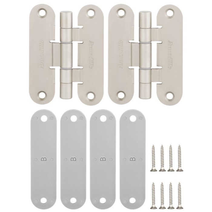 Петля универсальная Armadillo OPTIMUM Mini SN, цвет матовый хром, 2 шт.