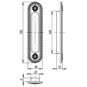 

Ручка для раздвижных дверей Armadillo SH010/CL OB-13, цвет античная бронза