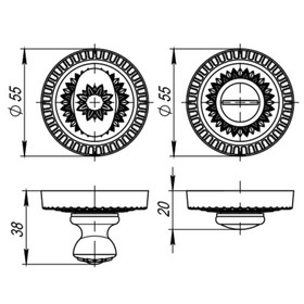 

Ручка поворотная Armadillo WC-BOLT BK6/CL-CP-8, цвет хром