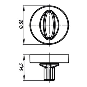 

Ручка поворотная Armadillo WC-BOLT BK6/URB GOLD-24 24К, цвет золото