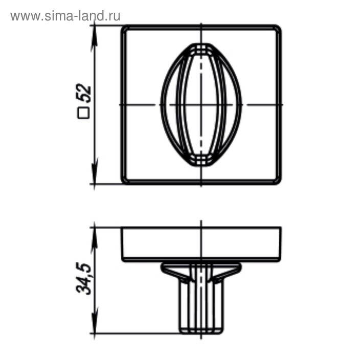 

Ручка поворотная Armadillo WC-BOLT BK6/USQ СР-8, цвет хром