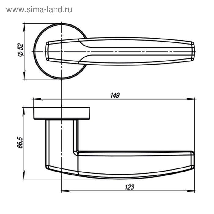 

Ручка раздельная Armadillo ARC URB2 SN/CP/SN-12, цвет матовый хром/хром