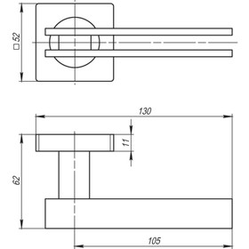 

Ручка раздельная Armadillo BRISTOL SQ006-21SN/CP-3, цвет матовый хром/хром