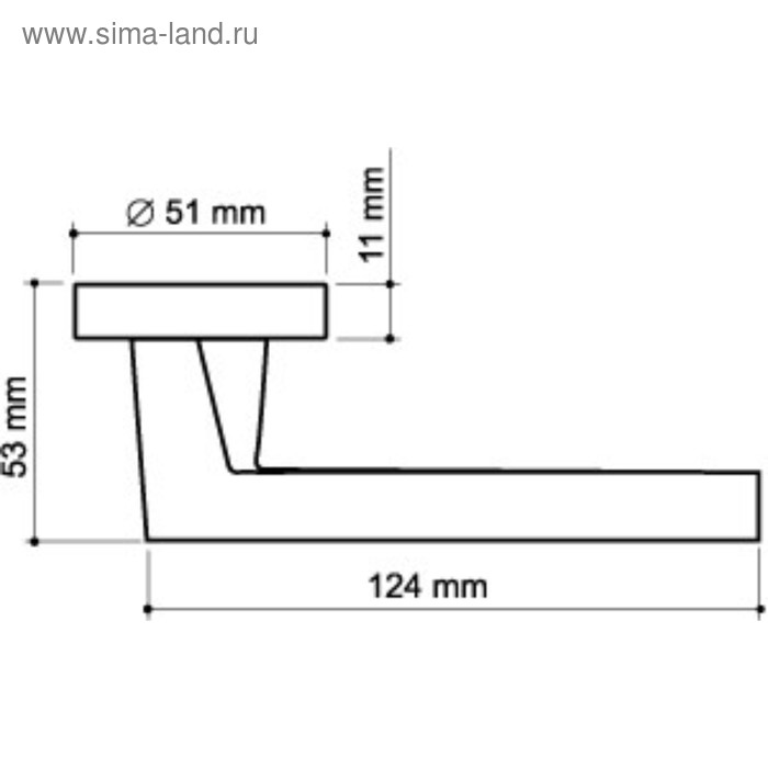 фото Ручка раздельная armadillo corsica sq003-21sn-3 матовый хром