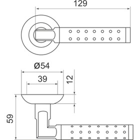 Ручка раздельная Armadillo Eridan LD37-1SN/CP-3 TECH, 8х140 мм, цвет матовый хром, хром от Сима-ленд