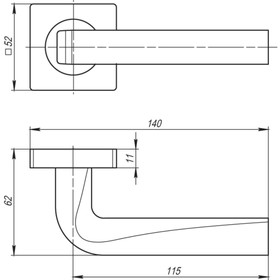 

Ручка раздельная Armadillo KEA SQ001-21CP-8, цвет хром