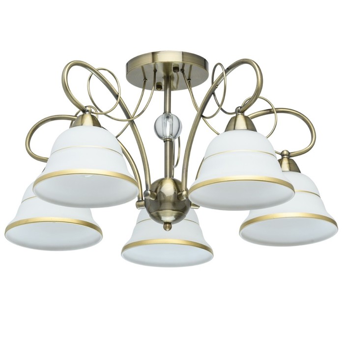 Люстра "Саманта" 5х60Вт Е14 никель 58x58x30см