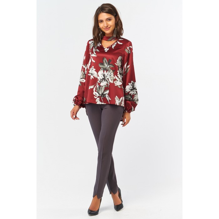 Блуза женская, размер 40, цвет бордовый