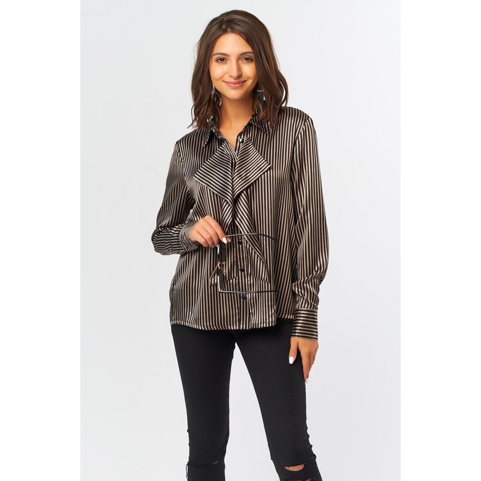 Блуза женская, размер 42, цвет чёрный