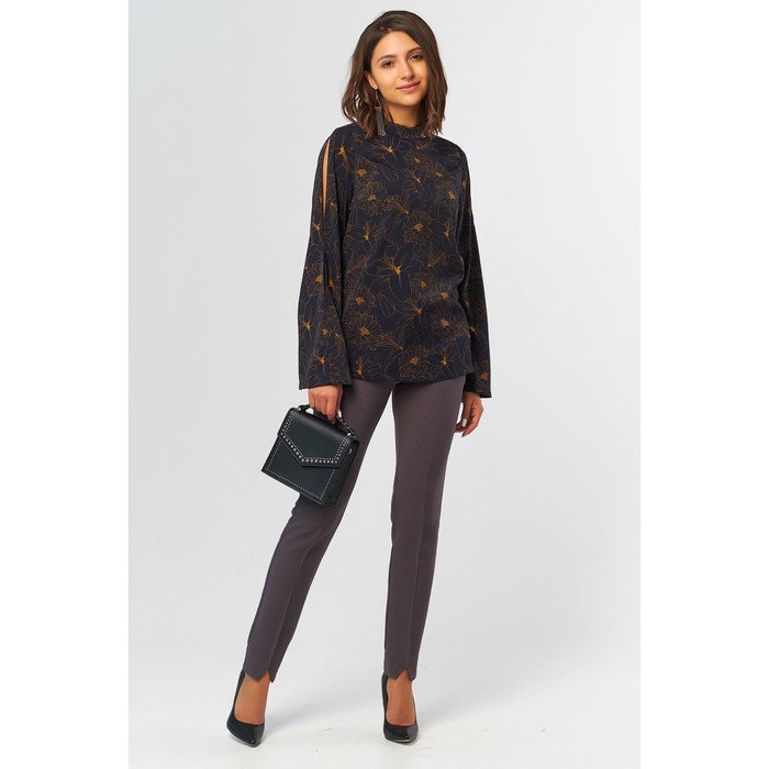 Блуза женская, размер 44, цвет тёмно-синий