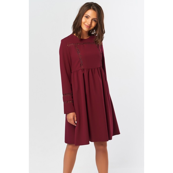 Платье женское, размер 42, цвет винный