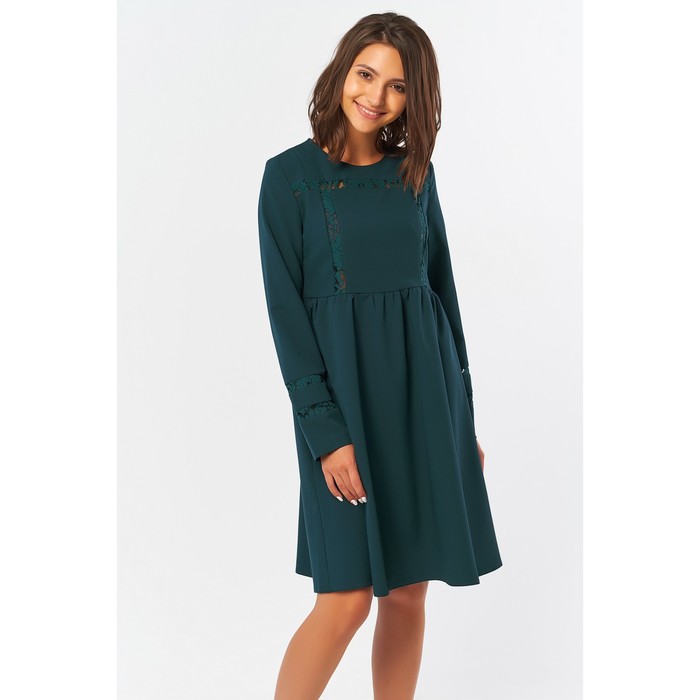 Платье женское, размер 40, цвет тёмно-зелёный