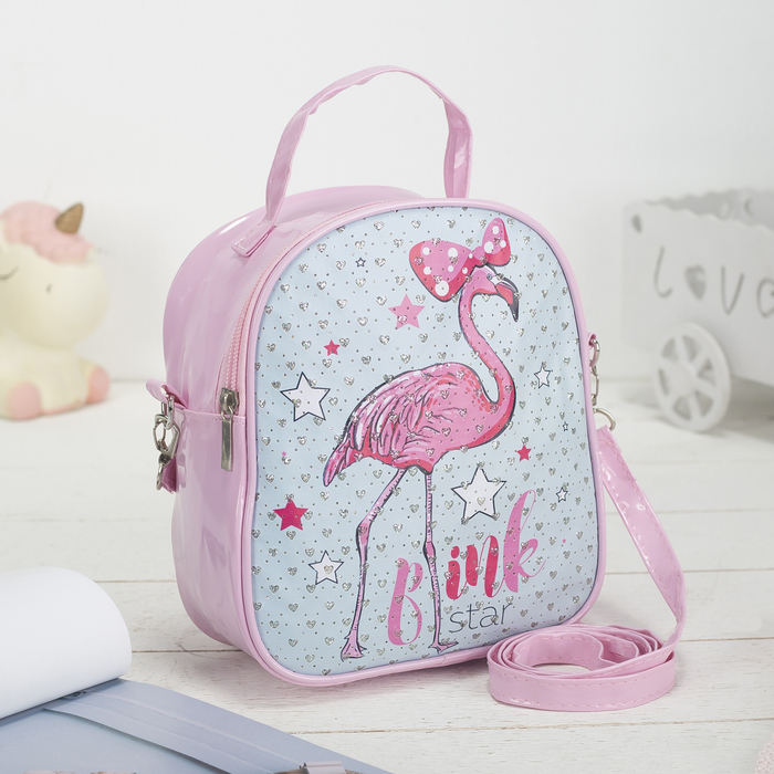 Рюкзак-сумка подростковый "Совушки", отдел на молнии, регулируемый ремень, цвет белый