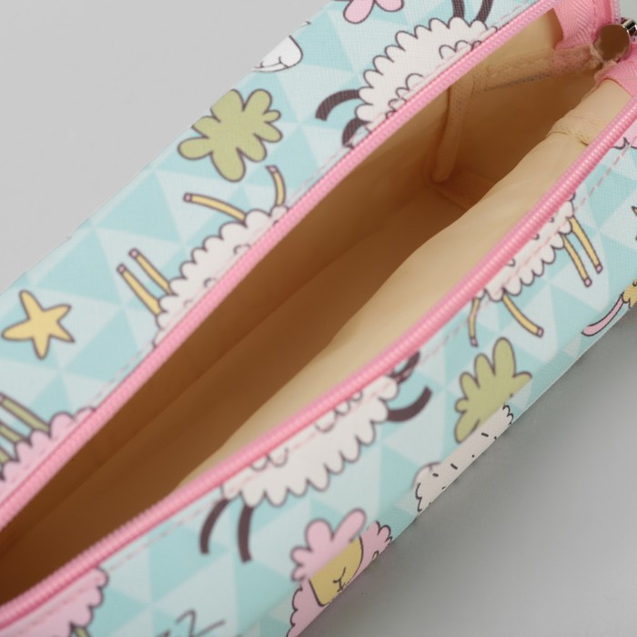 Косметичка дорожная, отдел на молнии, ручка, цвет голубой