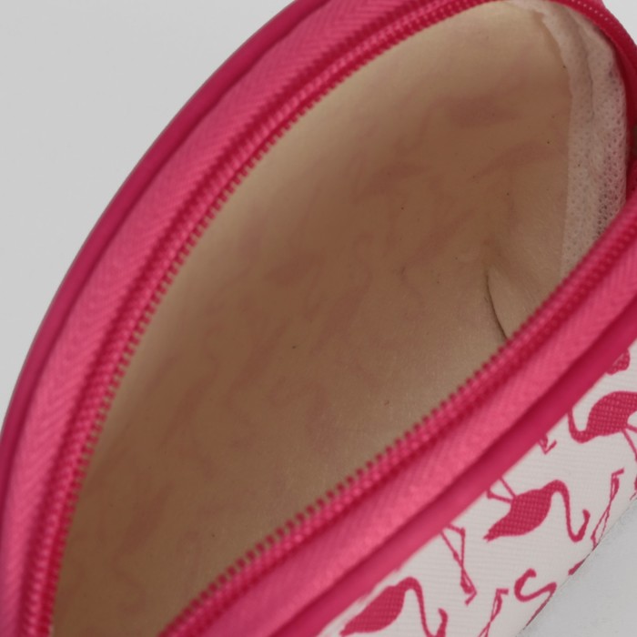 Набор косметичек 3 в 1 ""Фламинго"", отдел на молнии, цвет малиновый