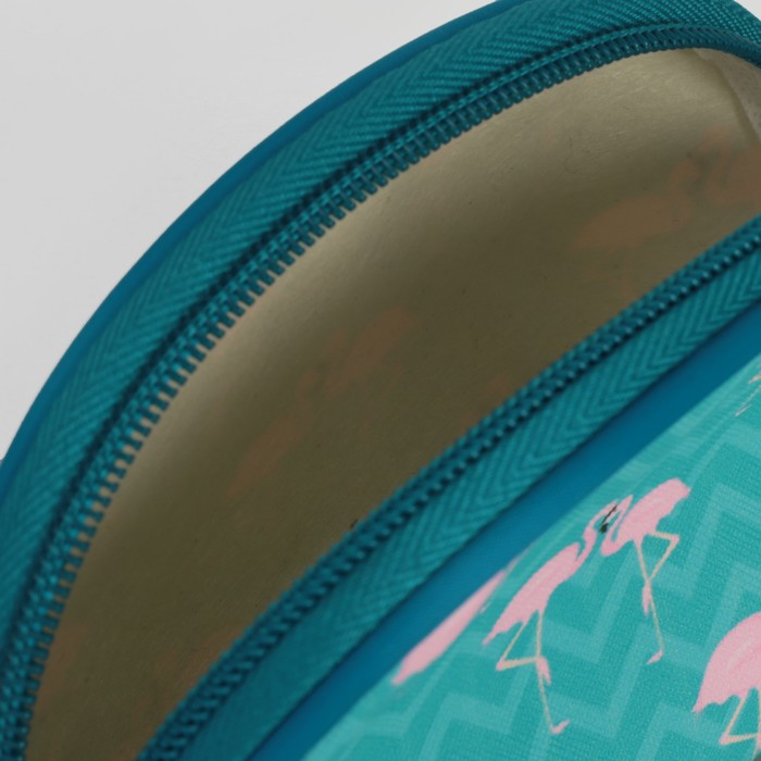 Набор косметичек 3 в 1 ""Фламинго"", отдел на молнии, цвет синий