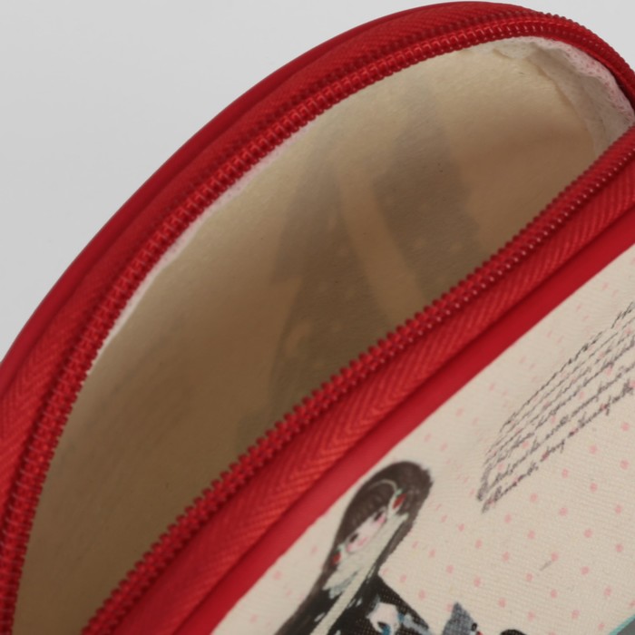 Набор косметичек 3 в 1, отдел на молнии, цвет красный