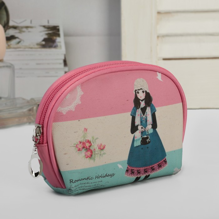 Набор косметичек 3 в 1, отдел на молнии, цвет розовый