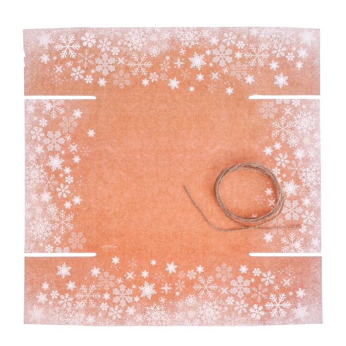 Коробка для капкейка с PVC крышкой «Нежная зима», 16 х 16 х 7,5 см