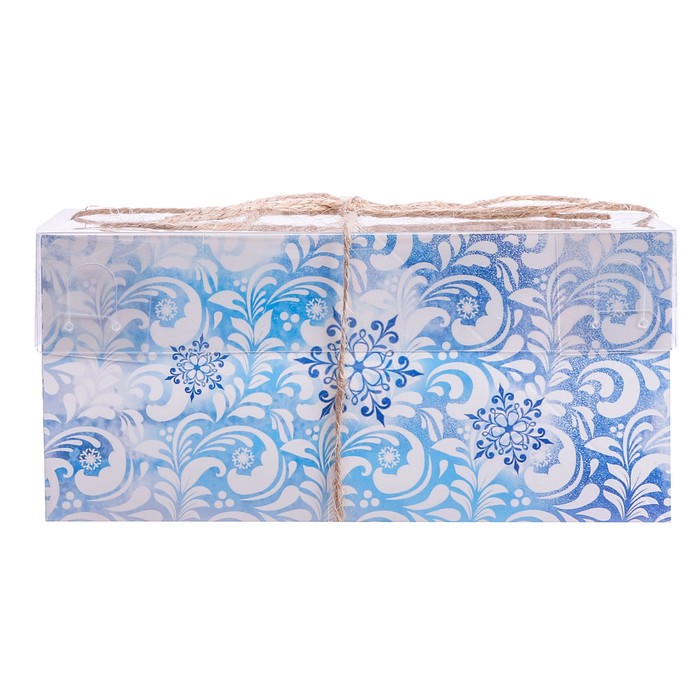 Коробка для капкейка с PVC крышкой «Вкусный подарок», 16 х 16 х 7,5 см