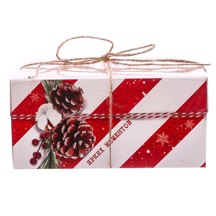 Коробка для капкейка с PVC крышкой «Ярких моментов», 16 х 16 х 7,5 см