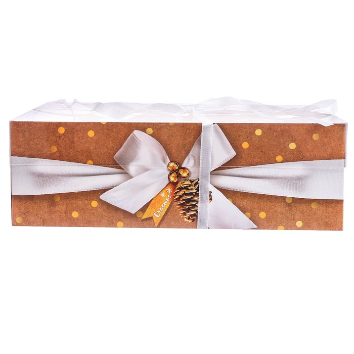 Коробка для капкейка с PVC крышкой «Счастья», 16 х 23 х 7,5 см