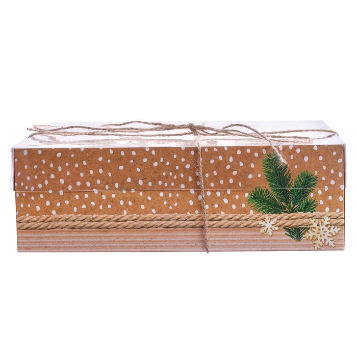 Коробка для капкейка с PVC крышкой «Это для тебя», 16 х 23 х 7,5 см