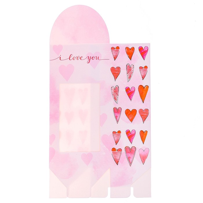 Коробочка для сладостей I love you, 9 х 19 х 6 см.