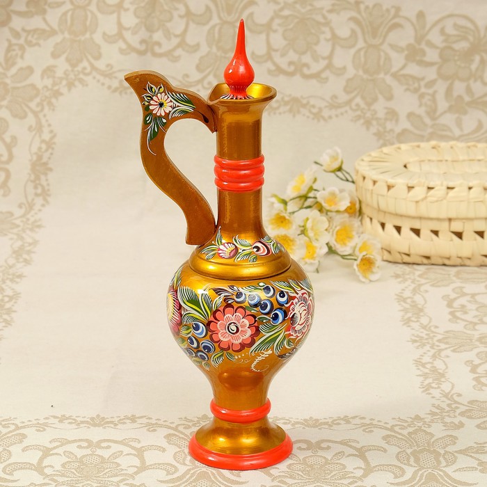 Набор винный «Восток», золото, 8 пр: кувш-0,7л, h=43 см, фужер-150 мл, D подн-40 см 2964831 38070