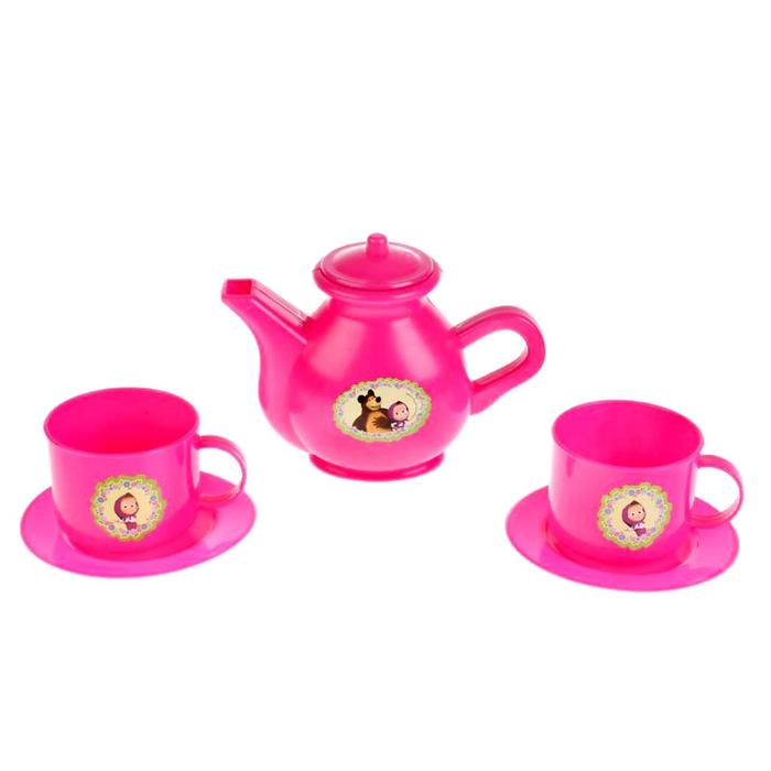 Кукла «Маша. Маша и медведь» с набором для чаепития, 25 см