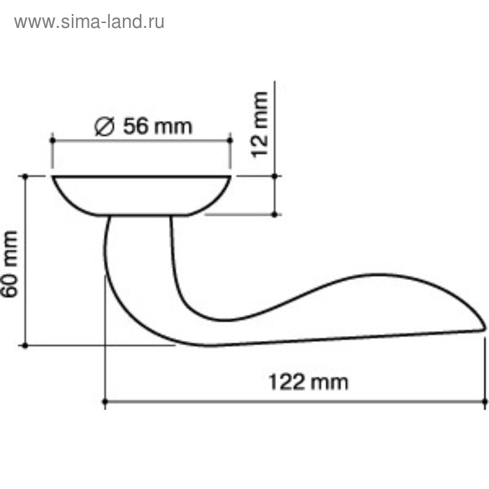 

Ручка раздельная Armadillo Selena LD19-1SN/CP-3, цвет матовый хром/хром