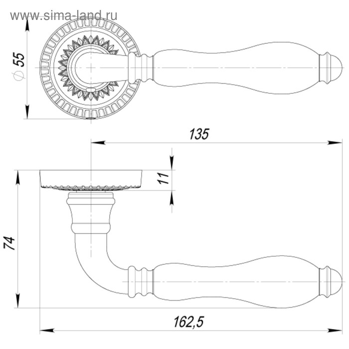 

Ручка раздельная Armadillo Silvia CL 1 AS/LWP-109, цвет античное серебро/бежевый фарфор