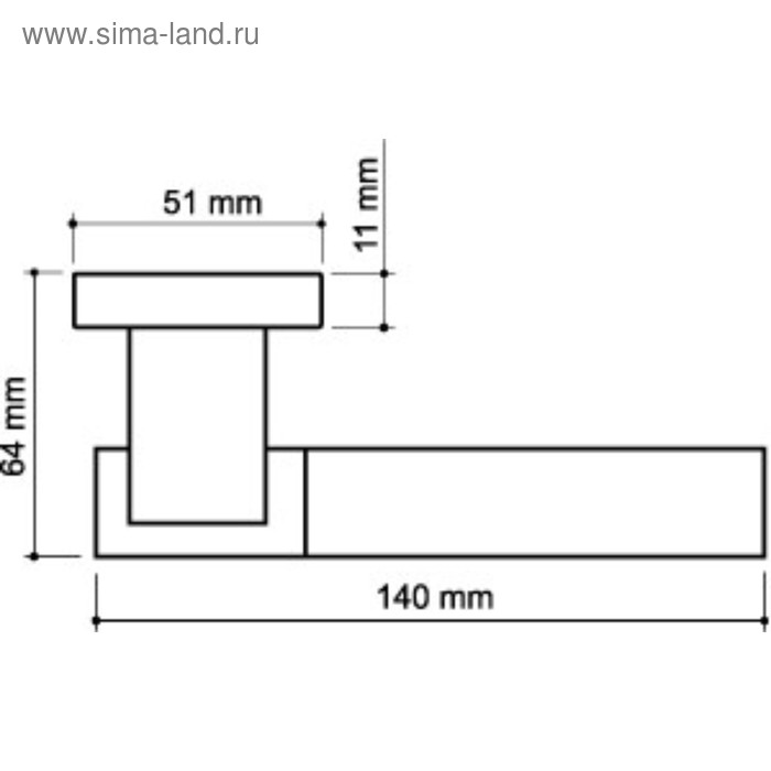 фото Ручка раздельная armadillo trinity sq005-21sn/cp-3, цвет матовый хром/хром