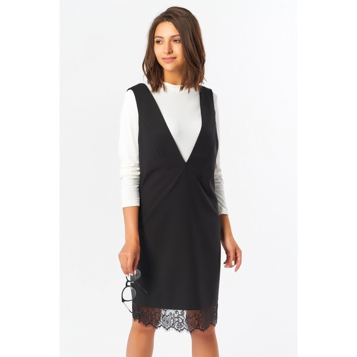 Сарафан женский, размер 48, цвет чёрный