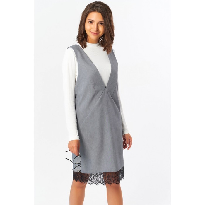 Сарафан женский, размер 46, цвет серый