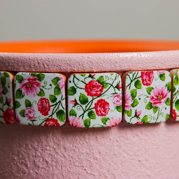 Горшок цветочный Сказка розовый фундук №1, 0,6 л