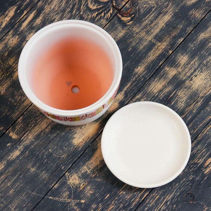 Горшок цветочный Вязь сирень фундук №2, 1,2 л