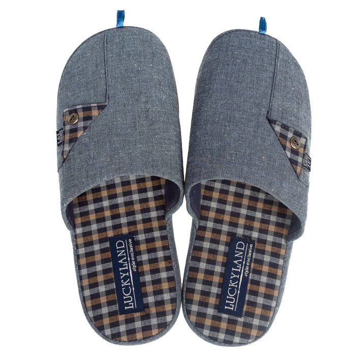 Тапочки мужские 2062 M-ASC-W, цвет синий, размер 46