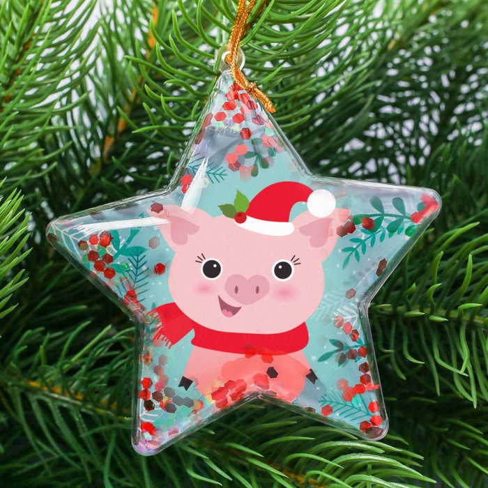 Шар - звезда "Всё исполнит Новый Год!", 9 см