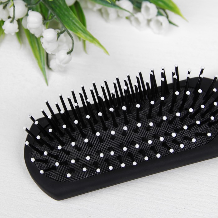 Набор расчесок ИНЬ ЯНЬ 2пр (брашинг массажная) 23*4,5(±1)см прорезин чёрный/белый QF