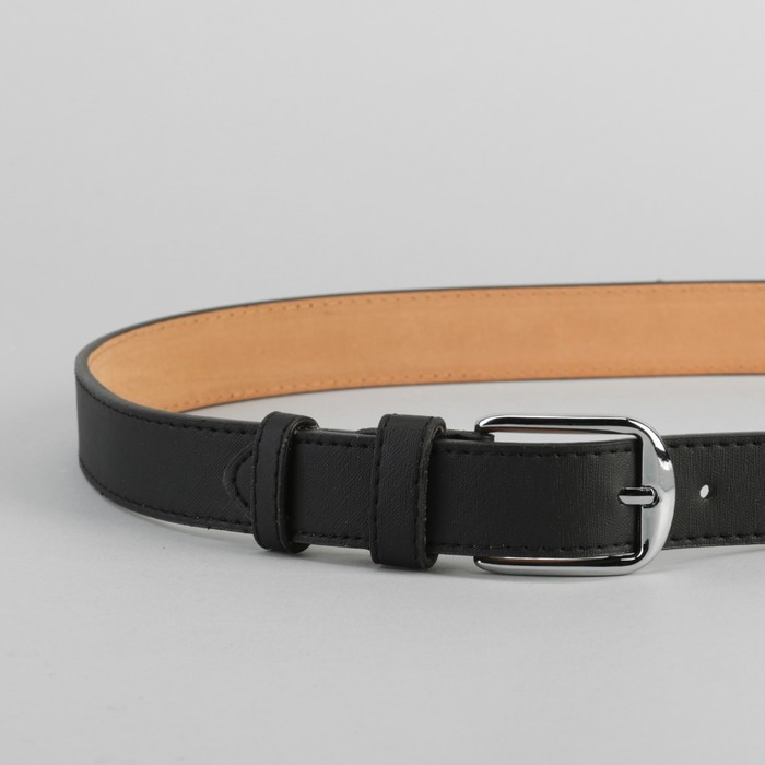 Ремень женский, пряжка металл, цвет чёрный