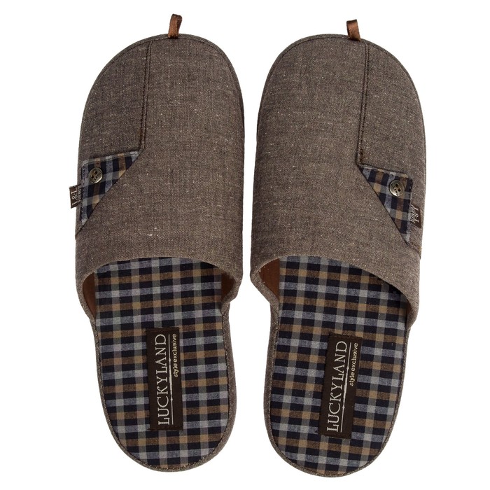 Тапочки мужские 2062 M-ASC-W, цвет коричневый, размер 44