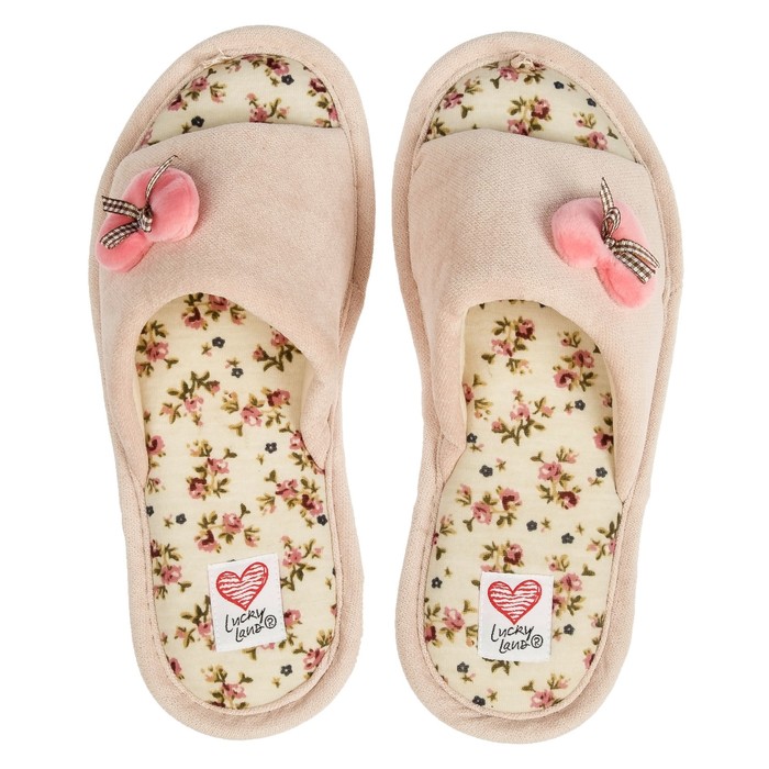 Тапочки женские 2068 W-NCH-O, цвет бежевый, размер 38