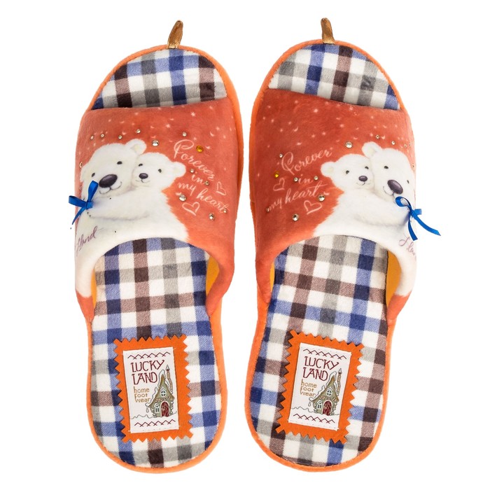 Тапочки женские 3073 W-ASO-W, цвет оранжевый, размер 36