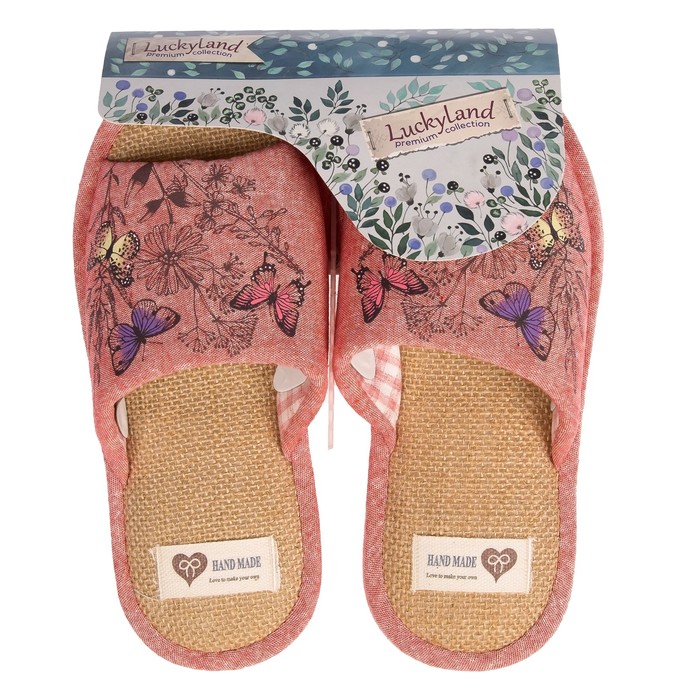 Тапочки женские 2891 W-LMO-S, цвет красный, размер 38